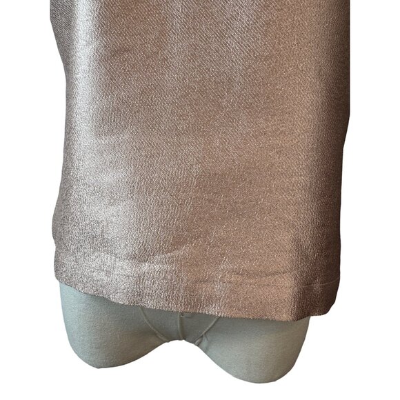 Zara Basic Collection WomensSleeveless Top Metallic Bronze Small Polyester/Visco - Picture 10 of 13